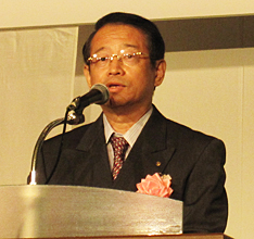 大阪三重県人会 村田会長から来賓祝辞をいただきました