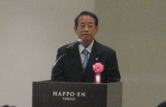 関西大阪三重県人会　村田会長から祝辞